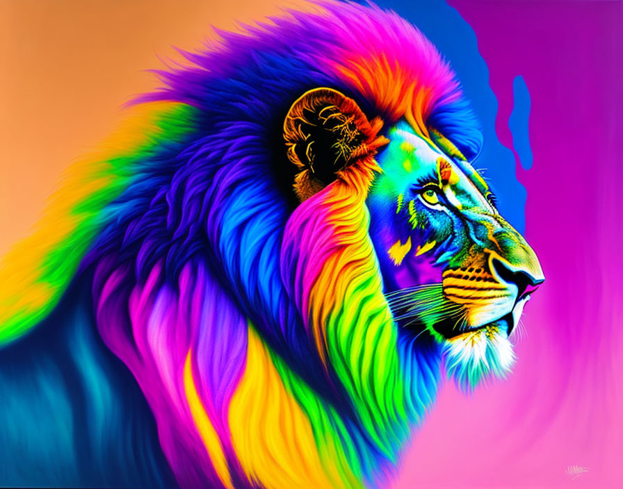 lion. Animalism. Pop Art. Abstract expressionism. 