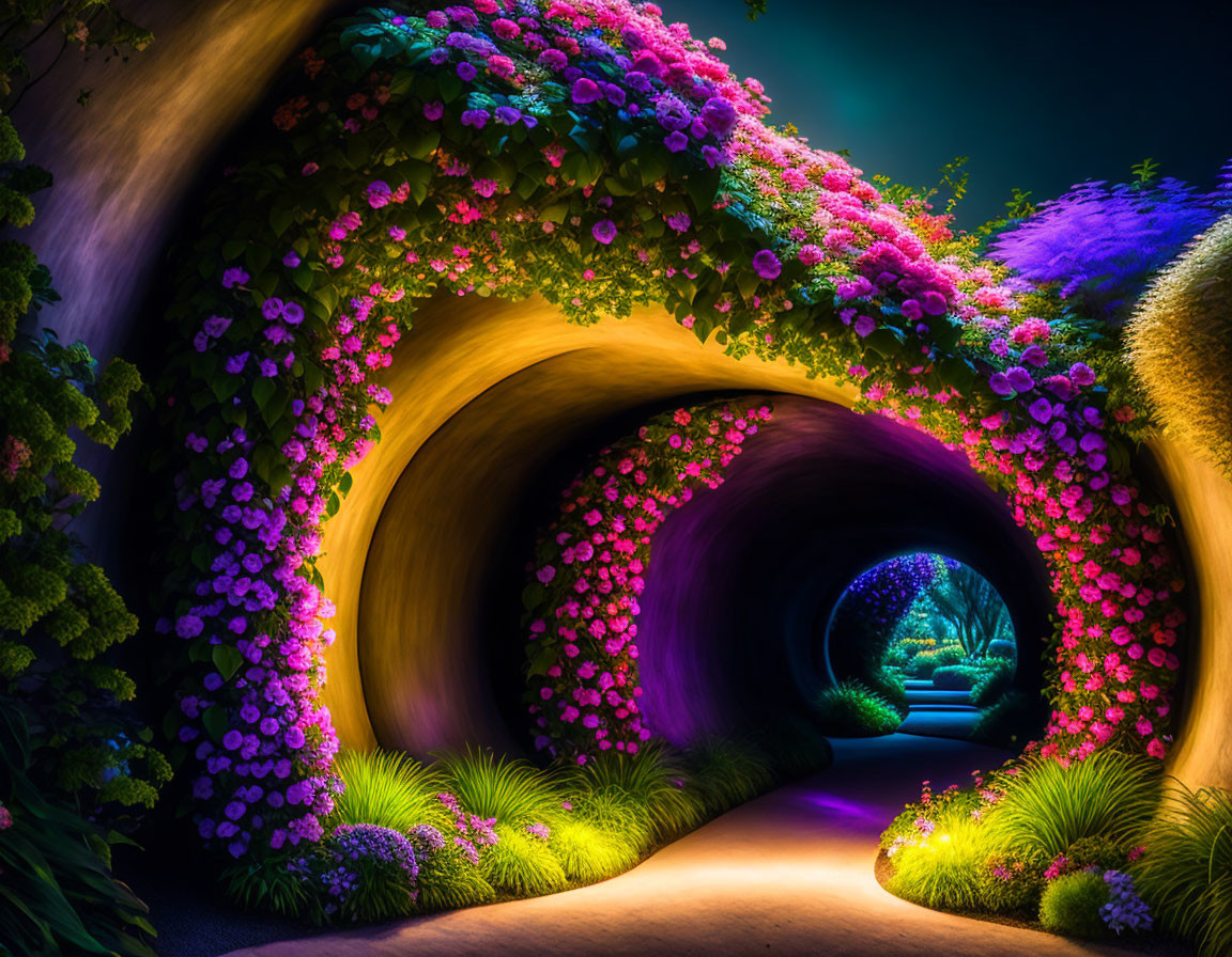 Magical garden tunnel
