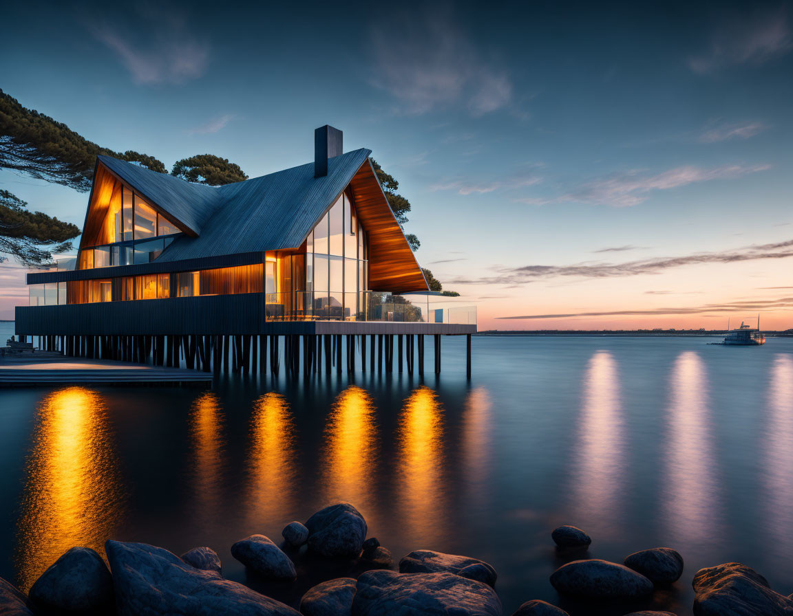 Waterfront house