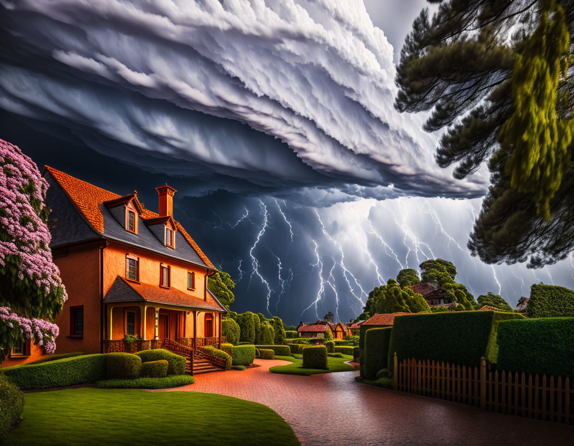 Storm above the cottages