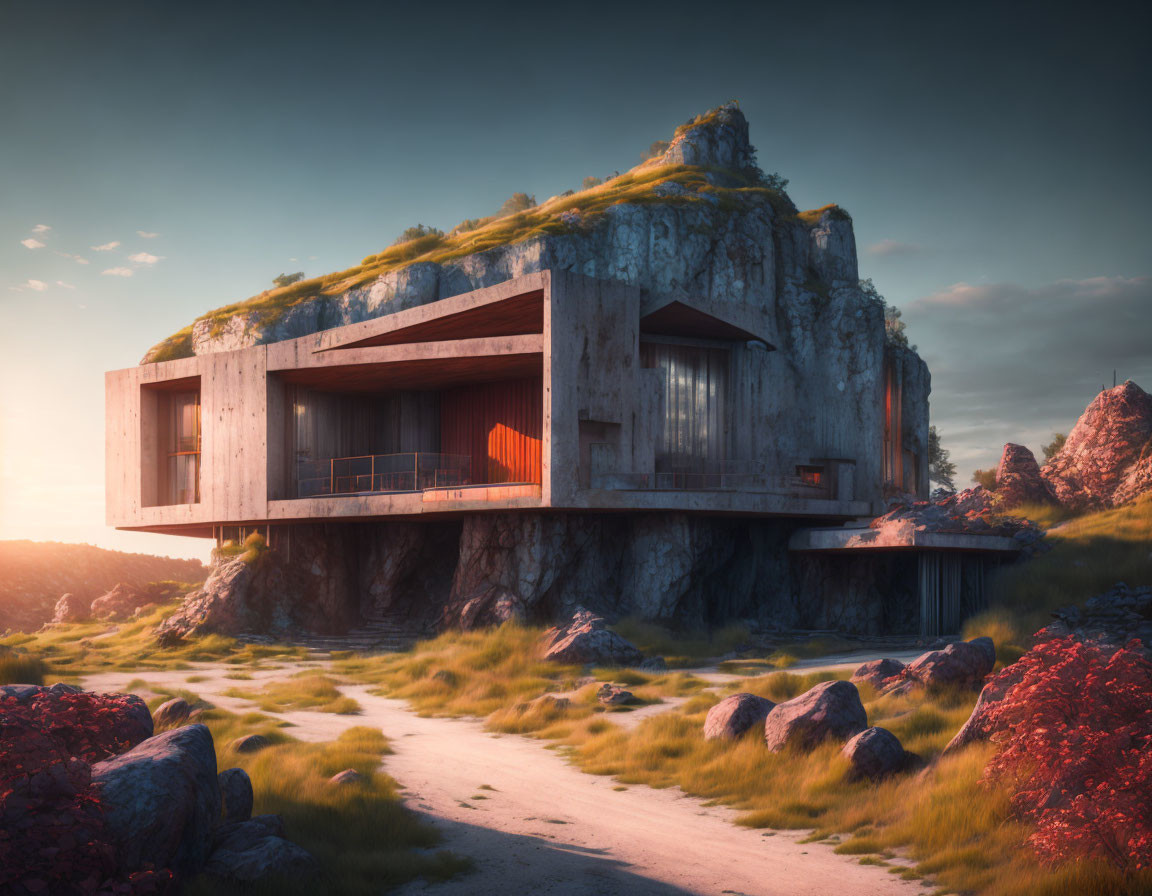 House by an abandoned quarry