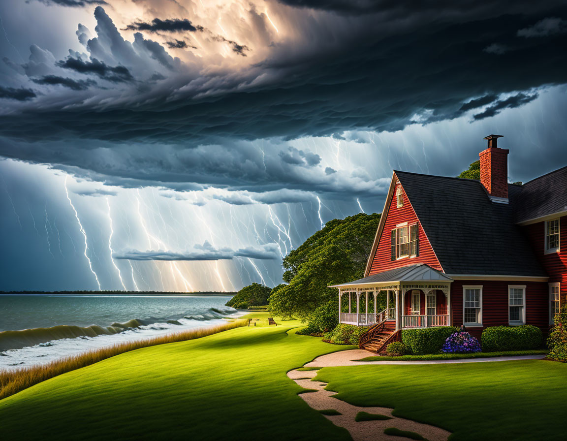 Storm above the cottages