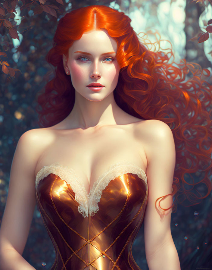 Beautiful redhead woman 