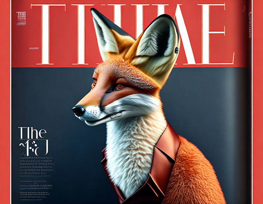 Fox in Suit Illustration on TIME Magazine Style Cover