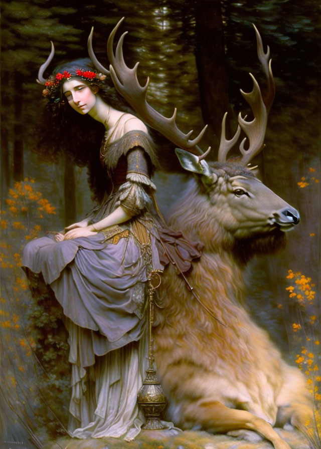 Maiden & a Deer