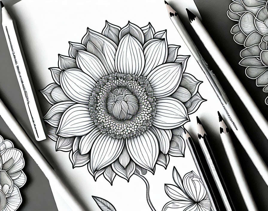 hand drawn Flower