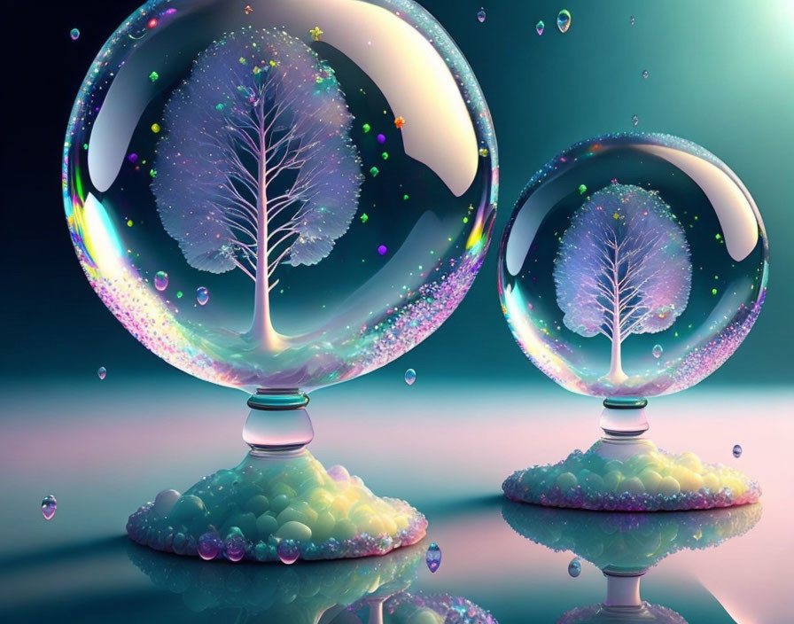 Glass Tree in bubble 