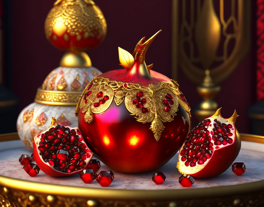 Pomegranate dessert