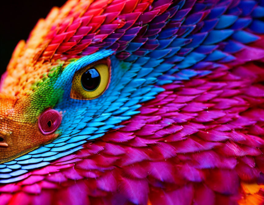 Rainbow dragon head