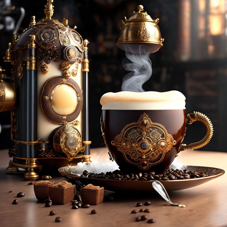 Steampunk coffee and coffee machines