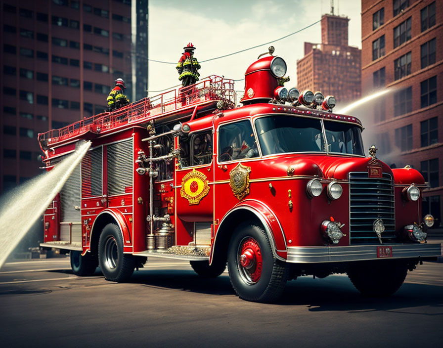 Vintage firefighter truck 