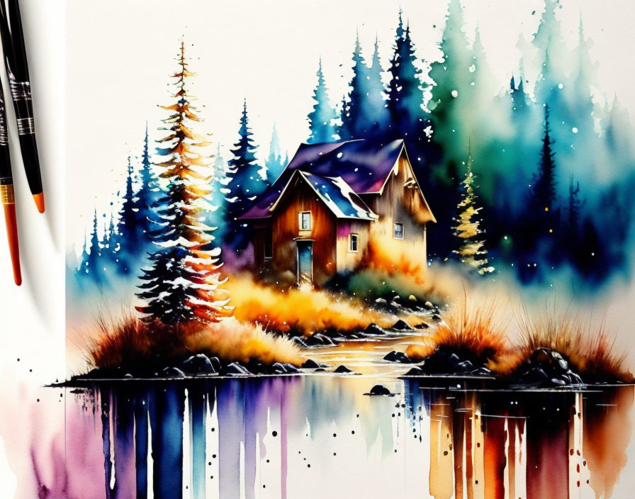 Watercolor of Cottage