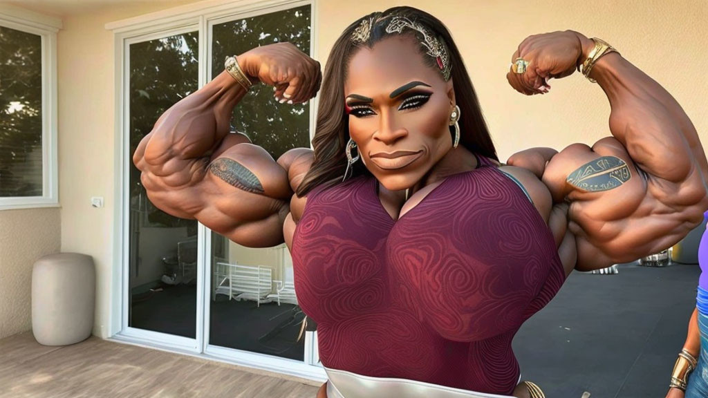 Biggest biceps female bodybuilder