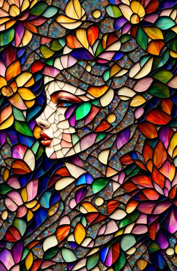 Stained glass woman 