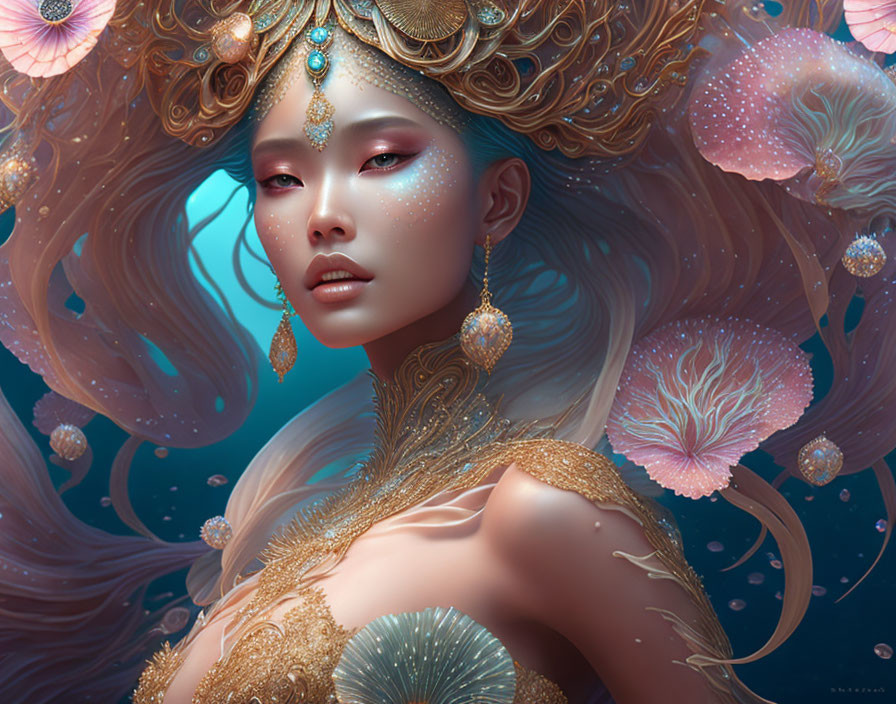 Underwater goddess 