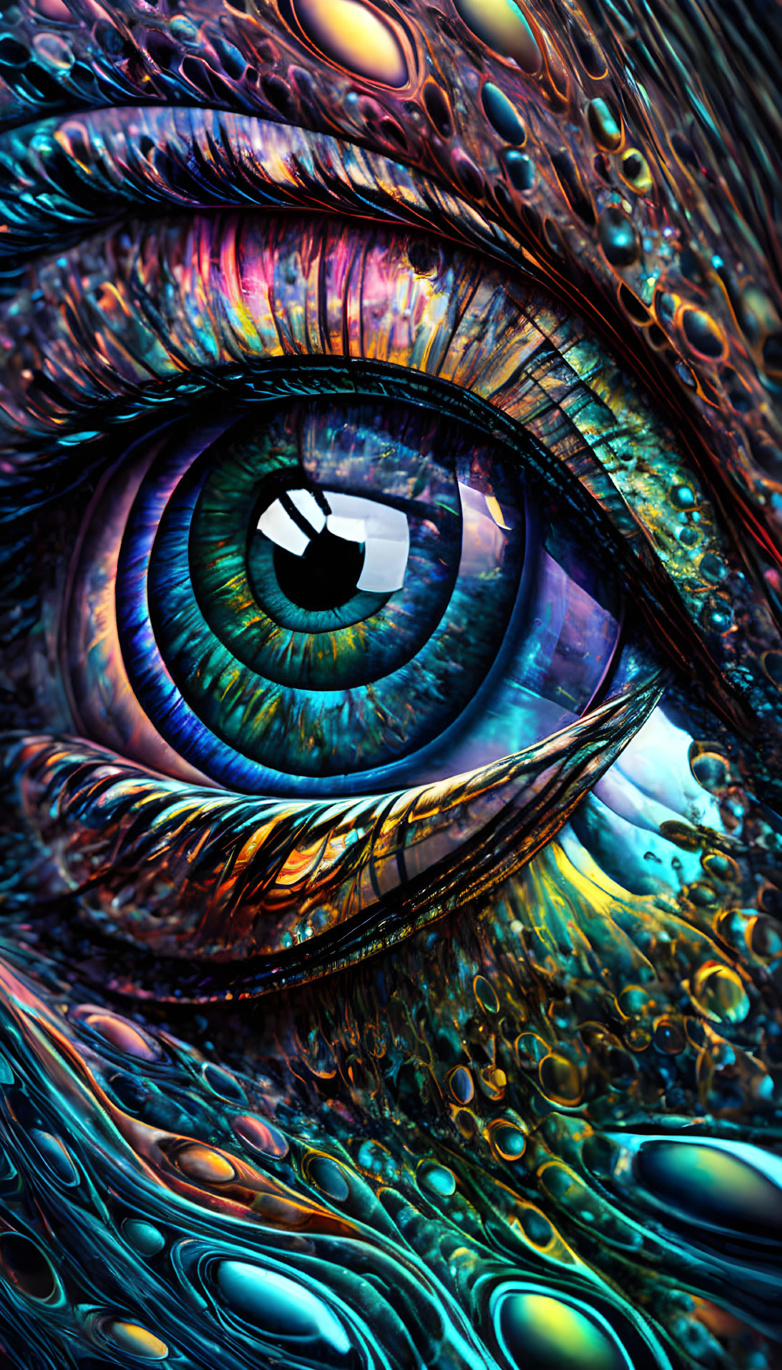 Glassmorphism style human eye 