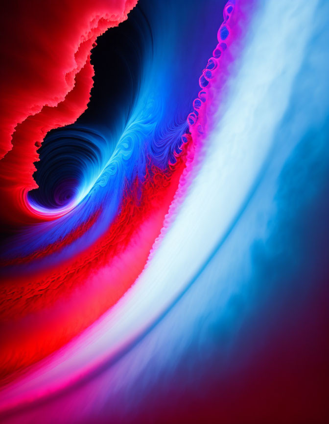 Colorful Abstract Art: Red to Blue Swirling Patterns