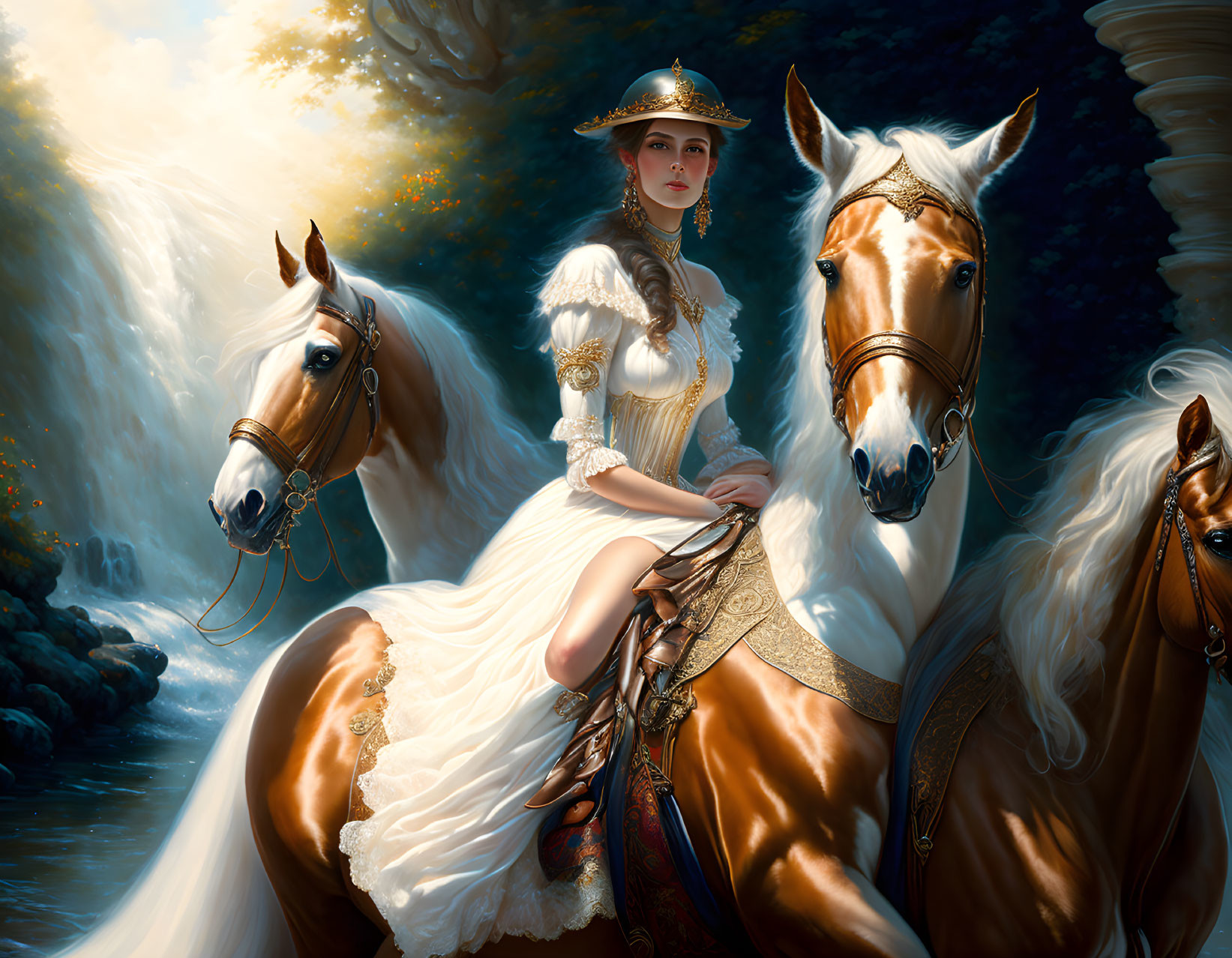 Beautiful Woman on A Horse