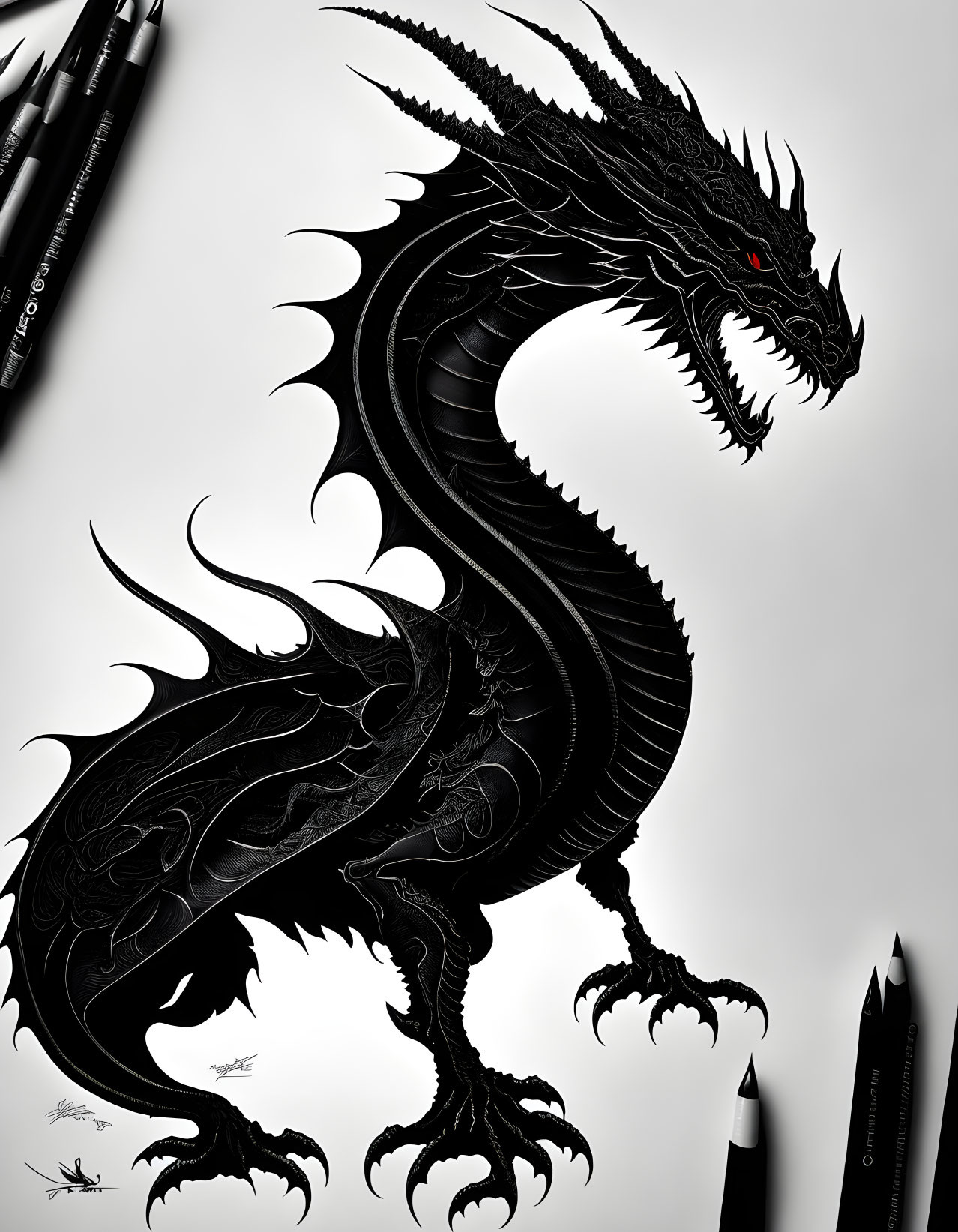 Black dragon pen