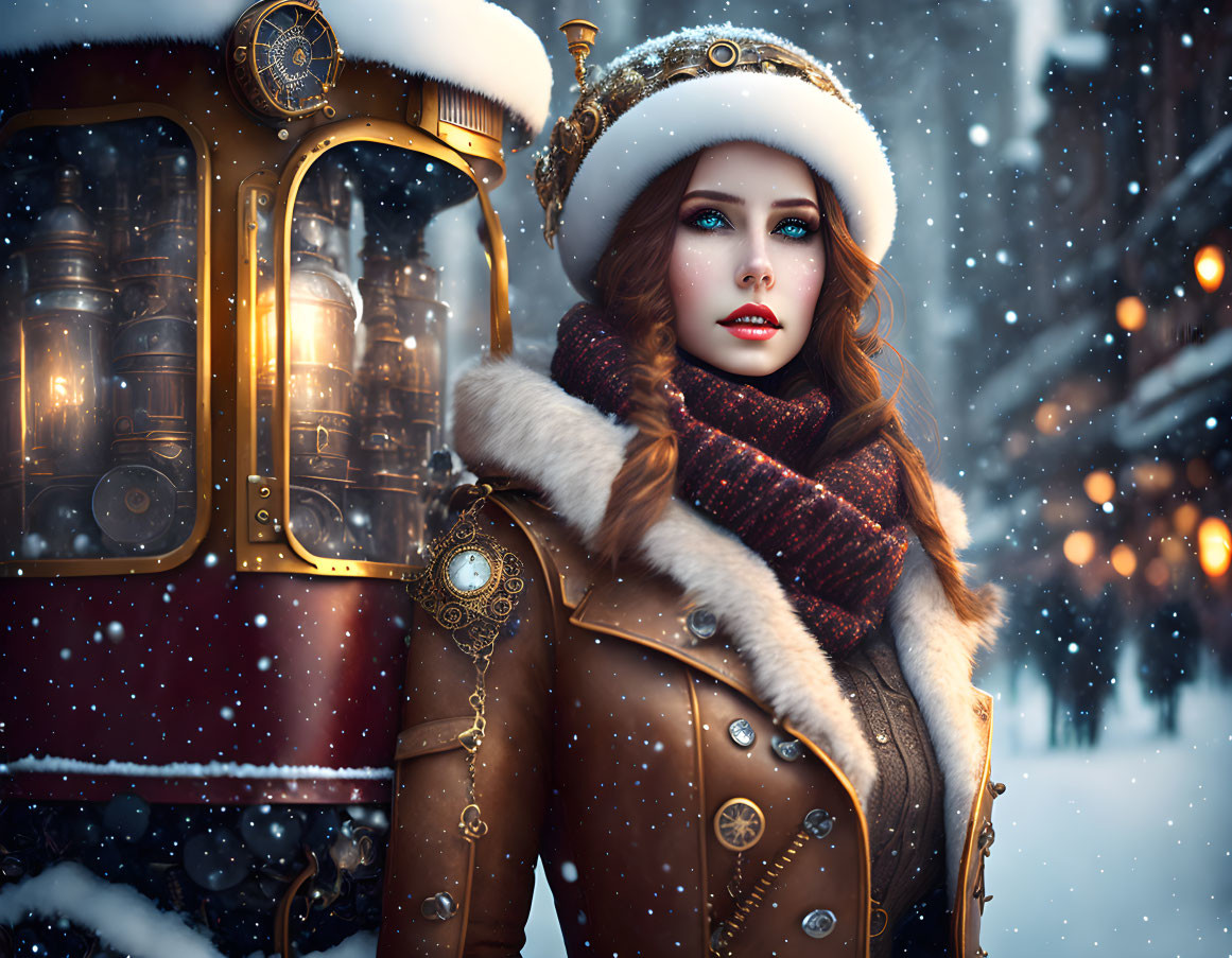 Winter steampunk Girl