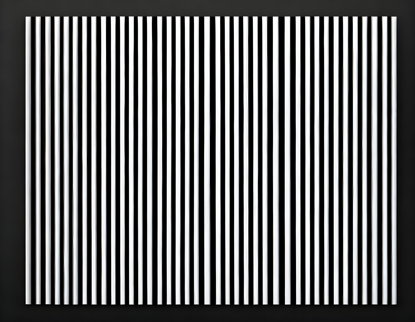 Vertical Black Lines on White Background in Black Frame