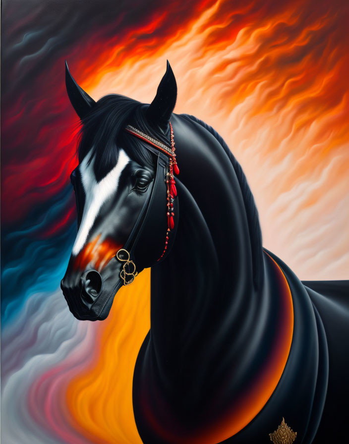 Horse born of black wind fire and steel