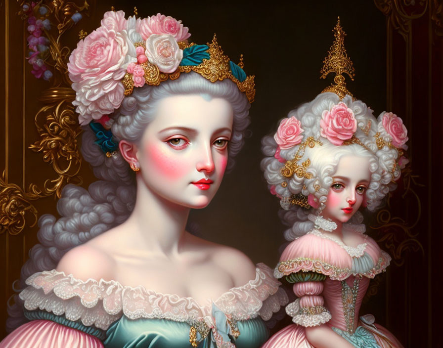 Portrait of Marie Antoinette with Marie Thérèse