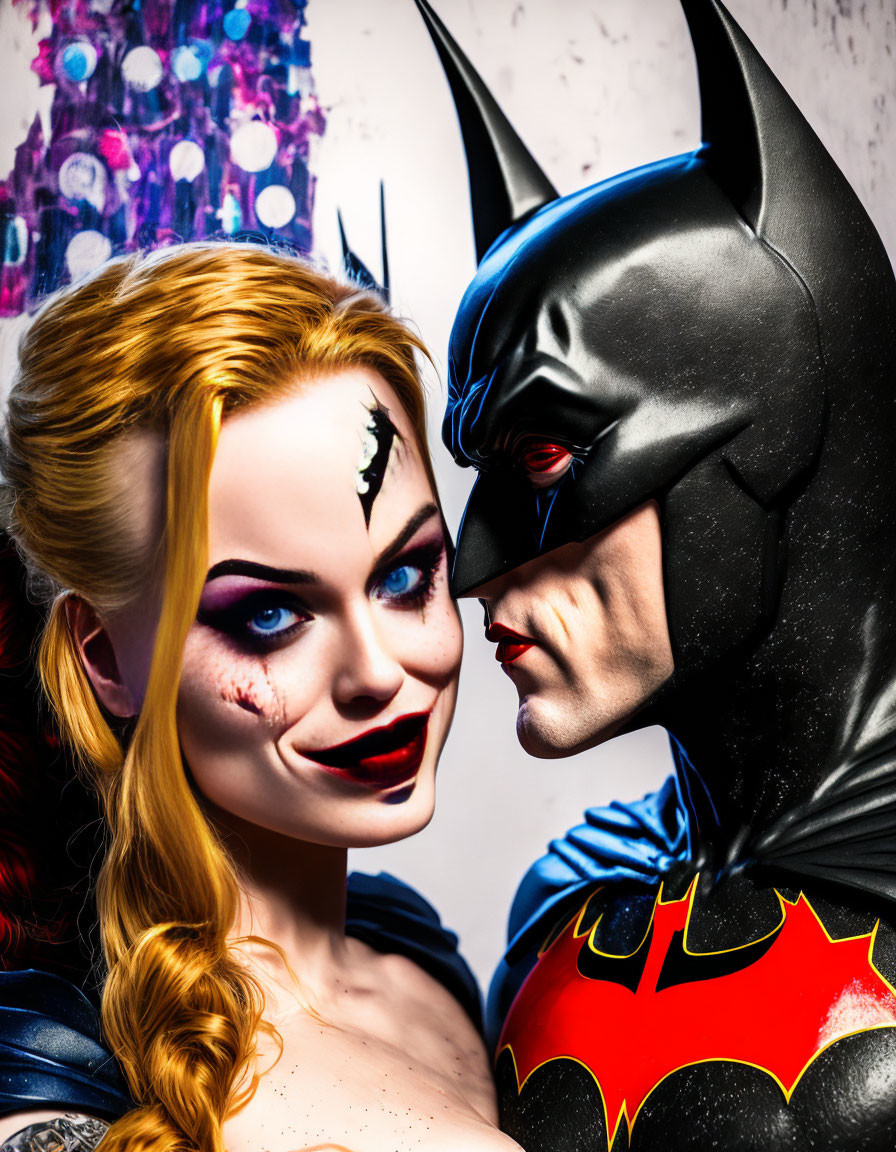 Batman kiss Harley Quinn