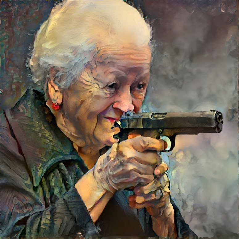Grandma with GUN