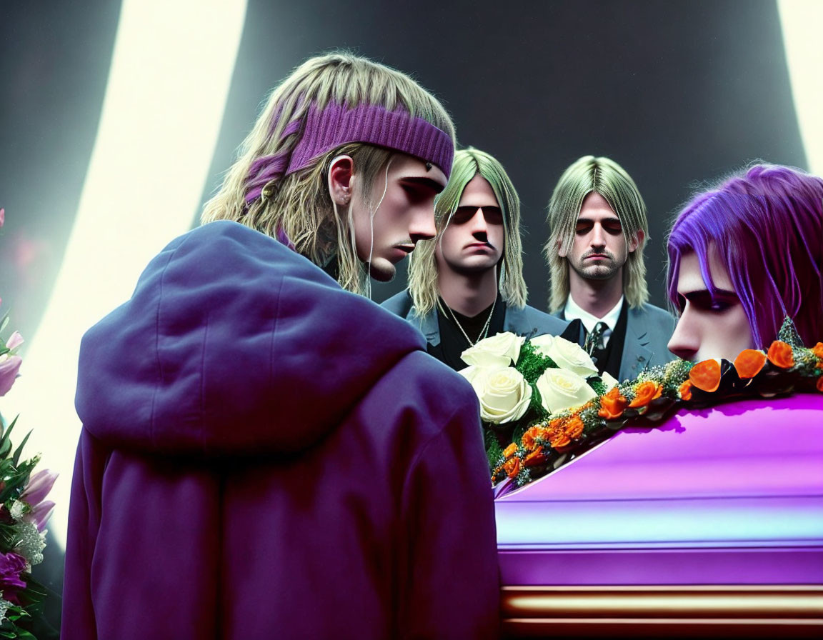 Mix of Kurt and peep watching their own funeral 