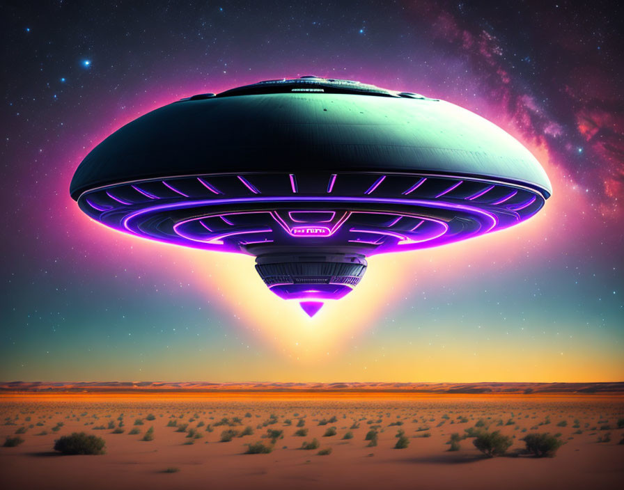 UFO over the desert 
