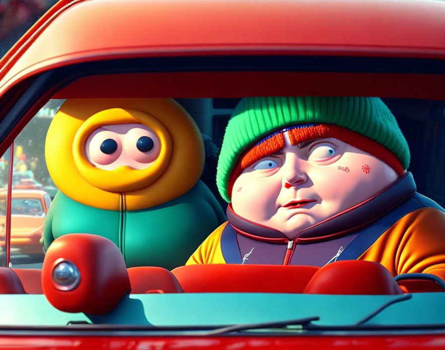 Eric Cartman going through a drive thru