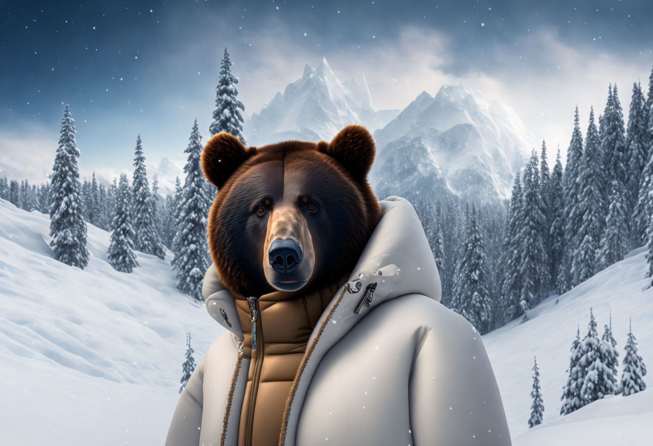 Bear in the Snowy Mountains