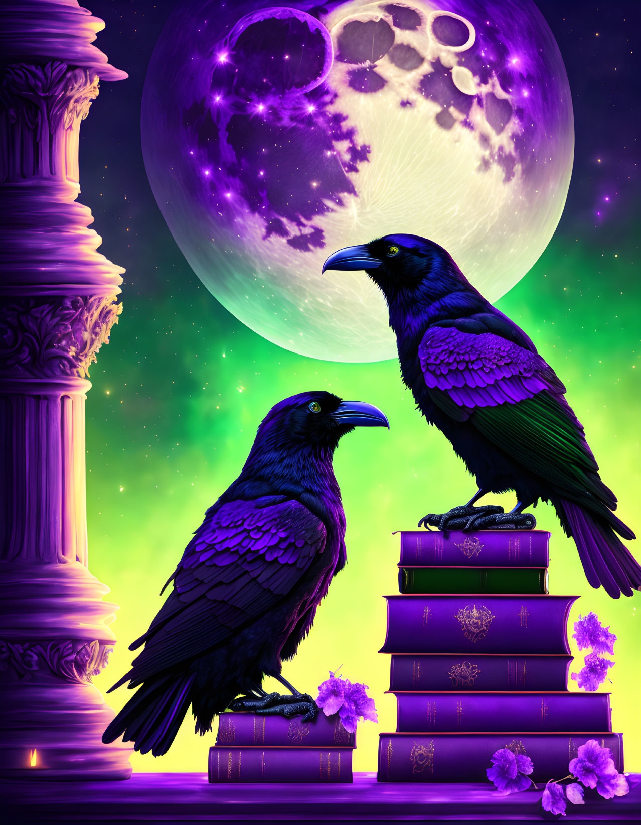 Ravens at Night