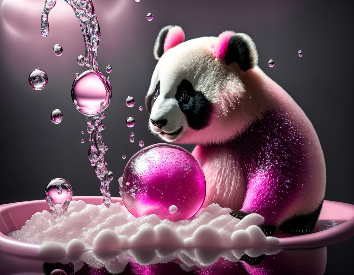 Pink Panda bubble bath 
