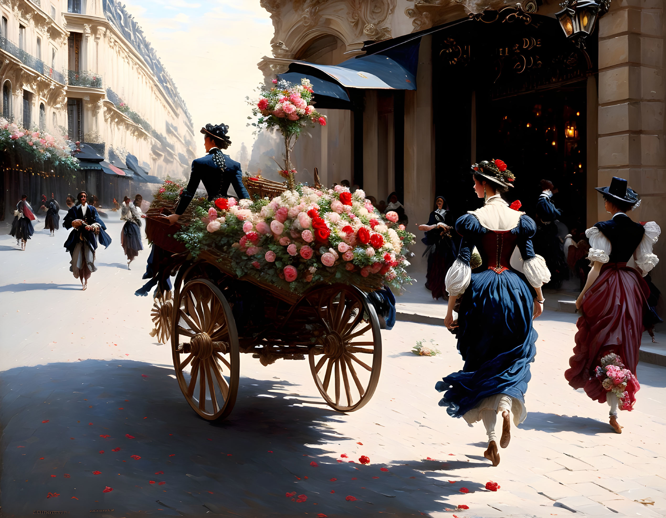 The Rose Ladies wagon 