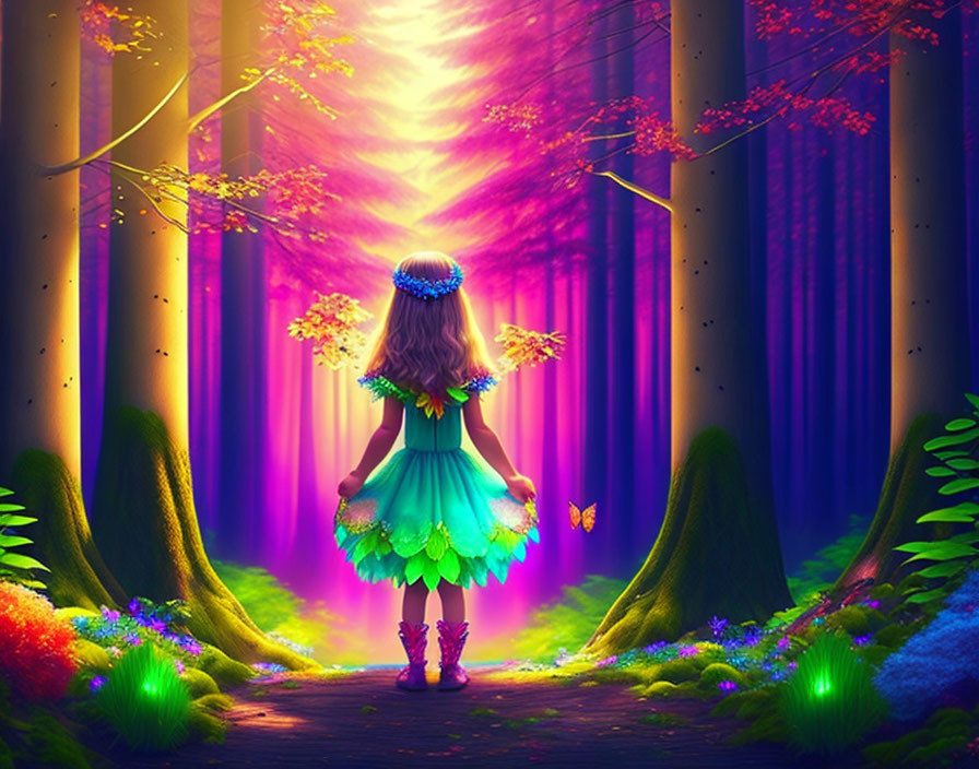 beautiful forest fairy girl