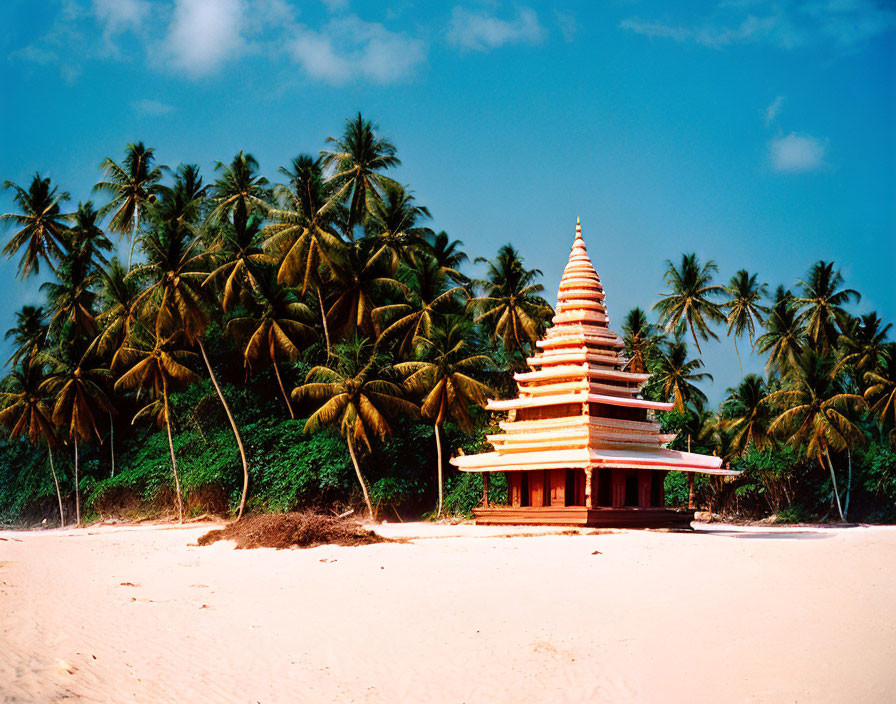 temple on kerala beach