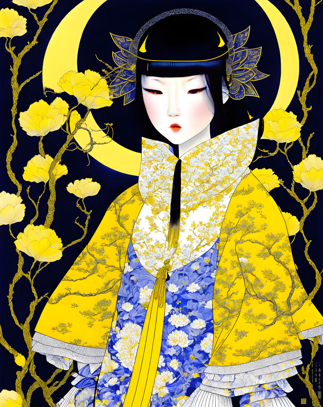 Yellow Samurai girl