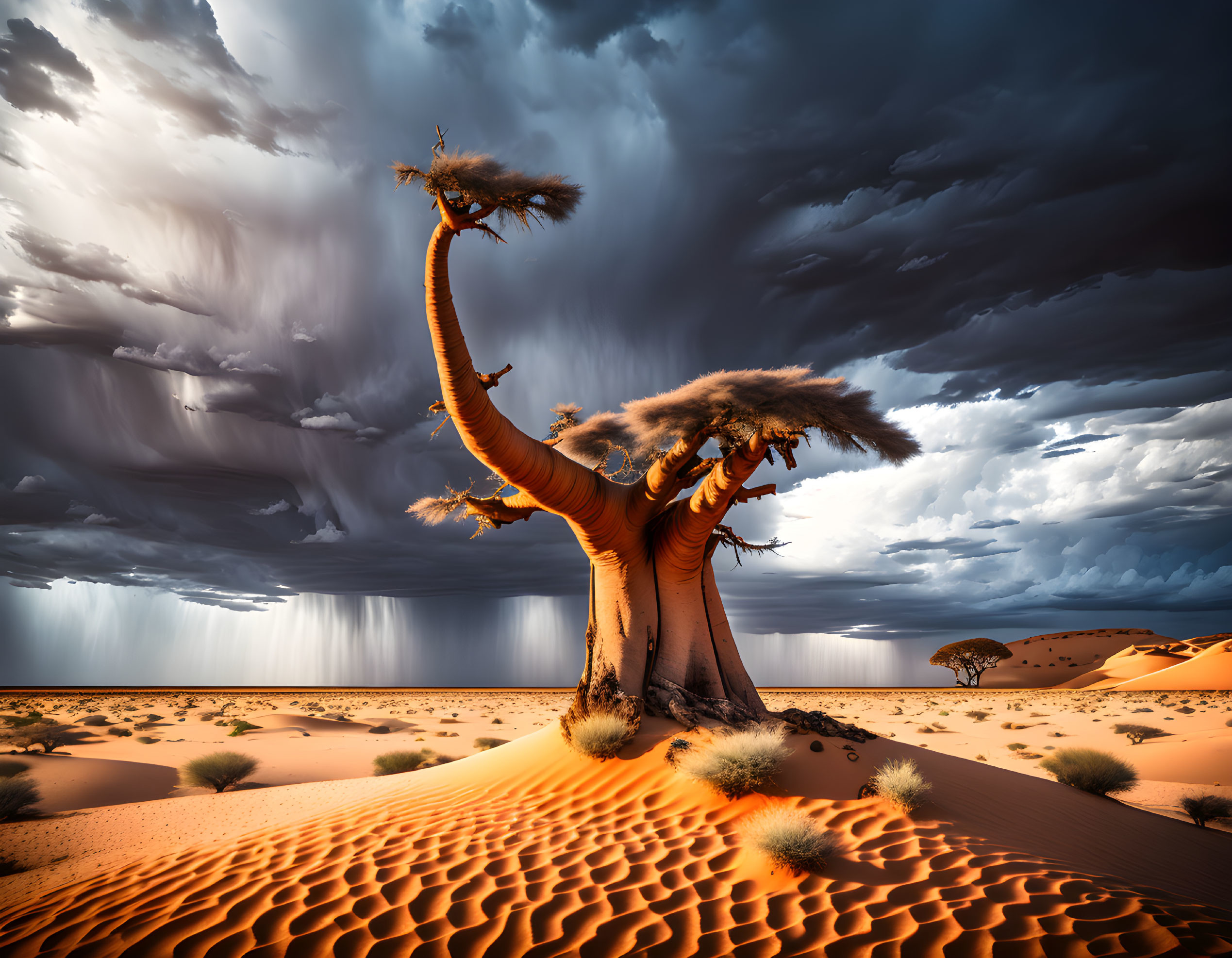 Baobab in the desert