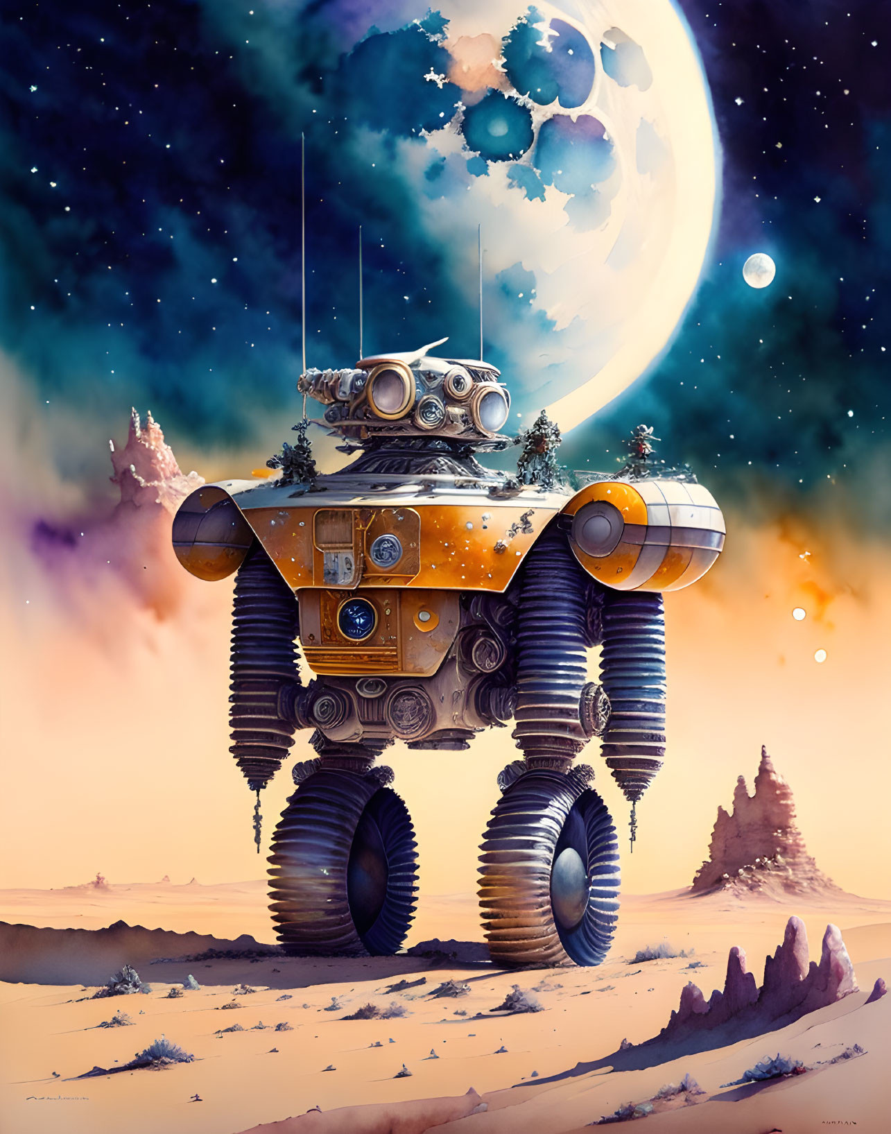 Robot on the moon