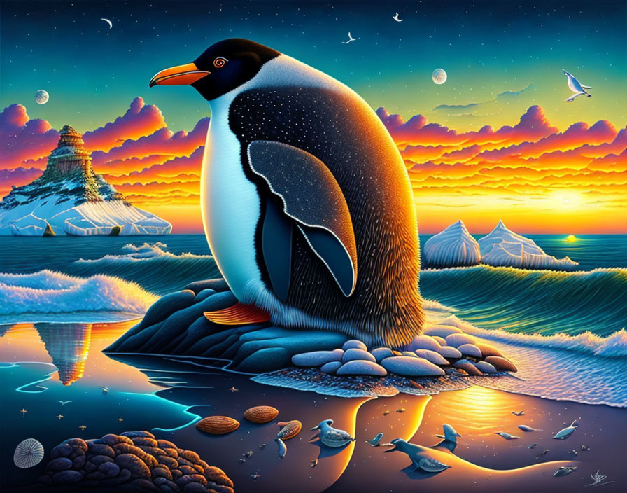 Penguin on the sandshore