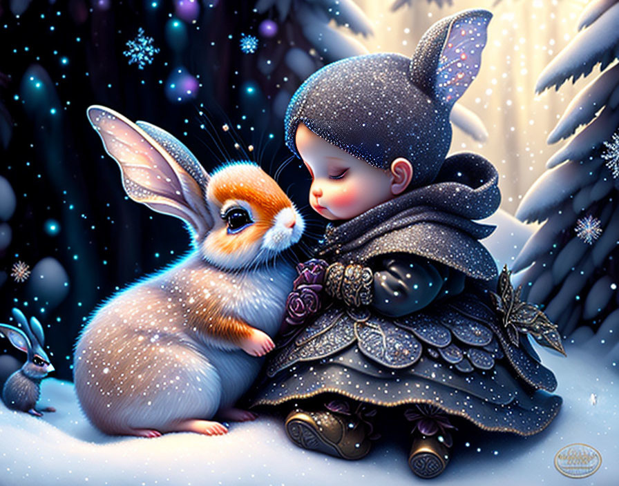Fantasy fairy bunny