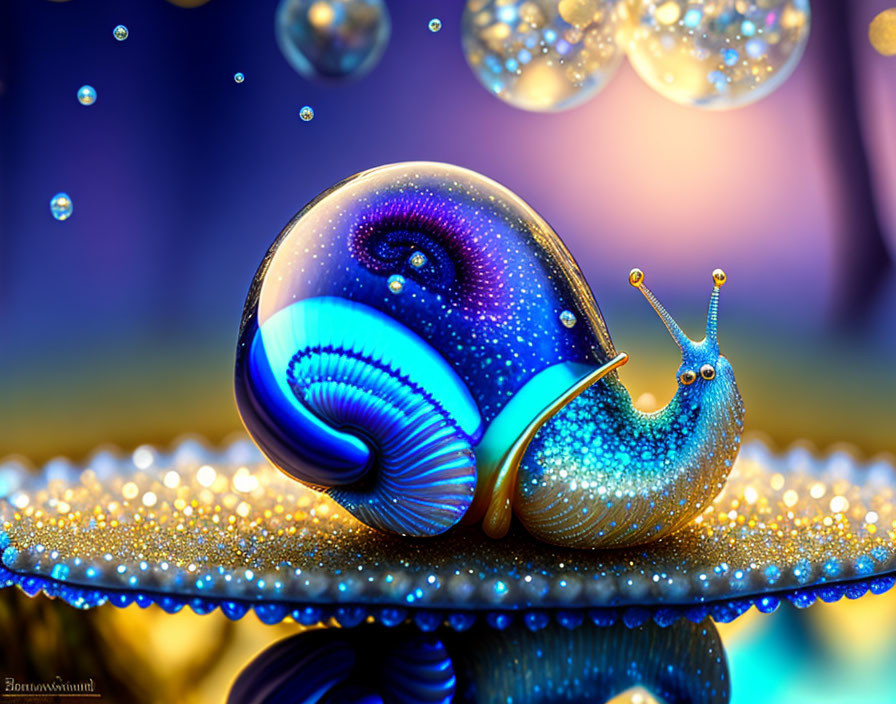 Glass figure snail