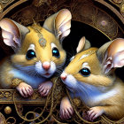 Colorful Anthropomorphic Mice in Steampunk Setting