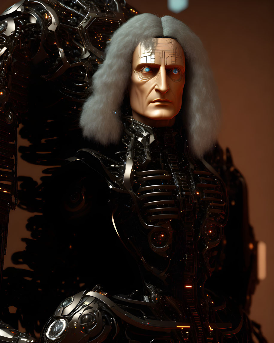 Isaac Newton cyborg