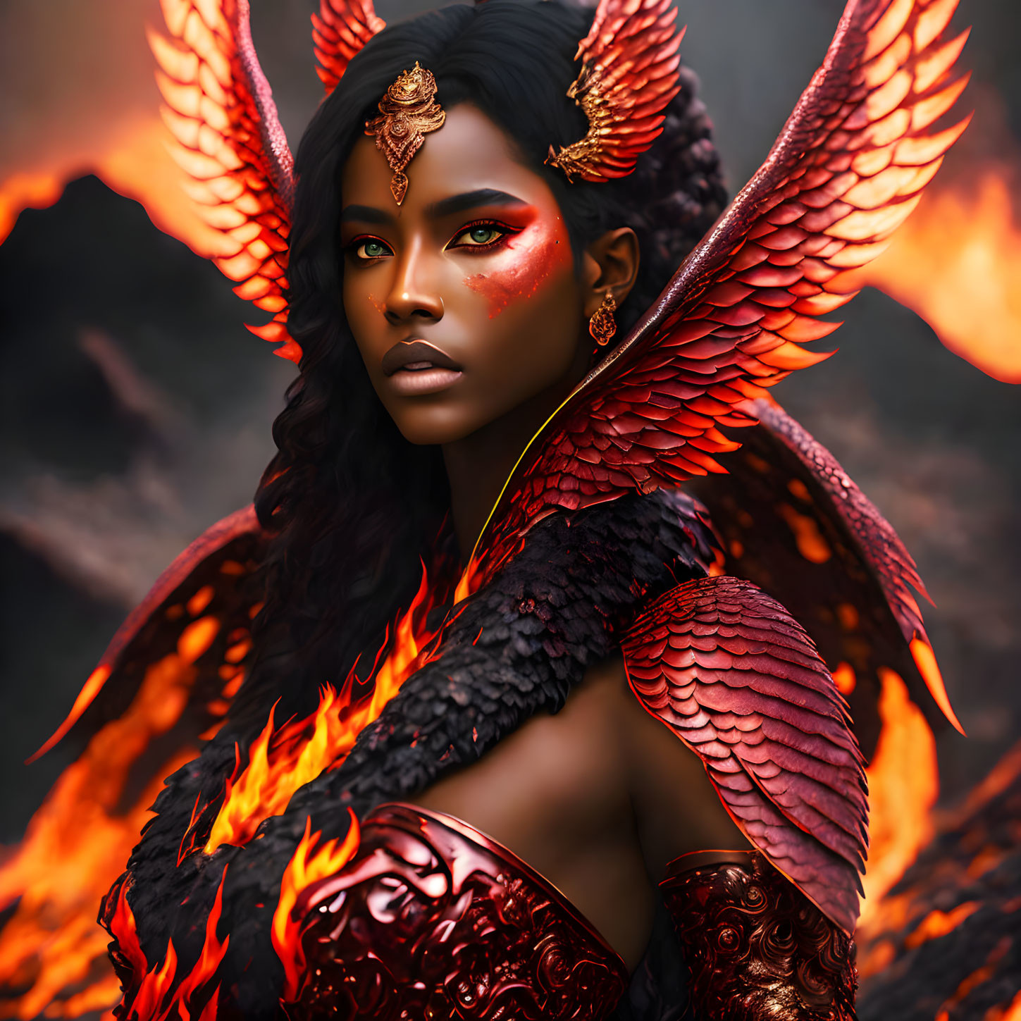 Elemental Gods: Vulkanya, goddess of fire
