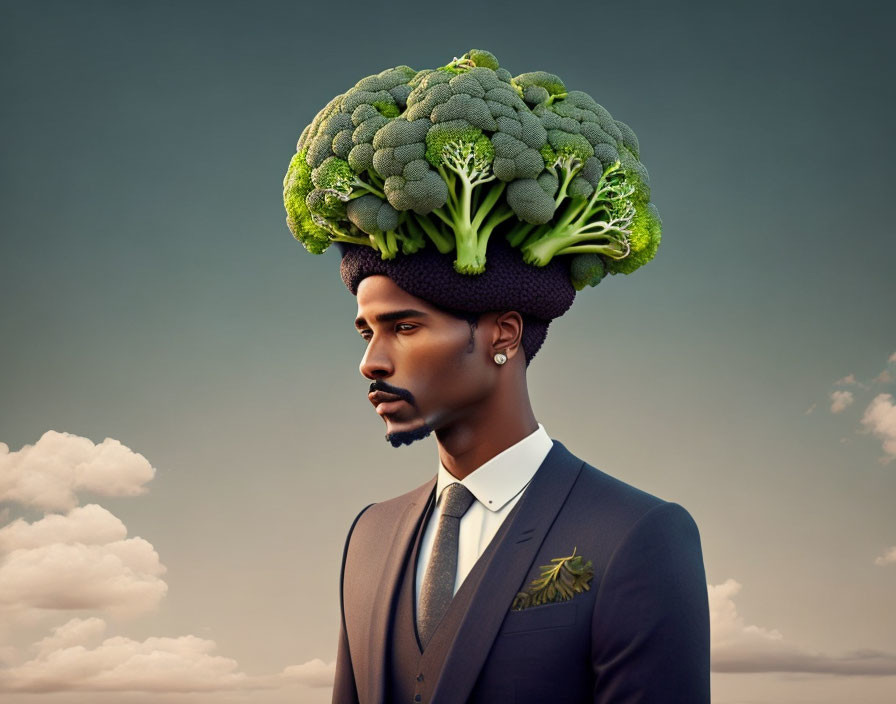 A brocolli ‘s hat 