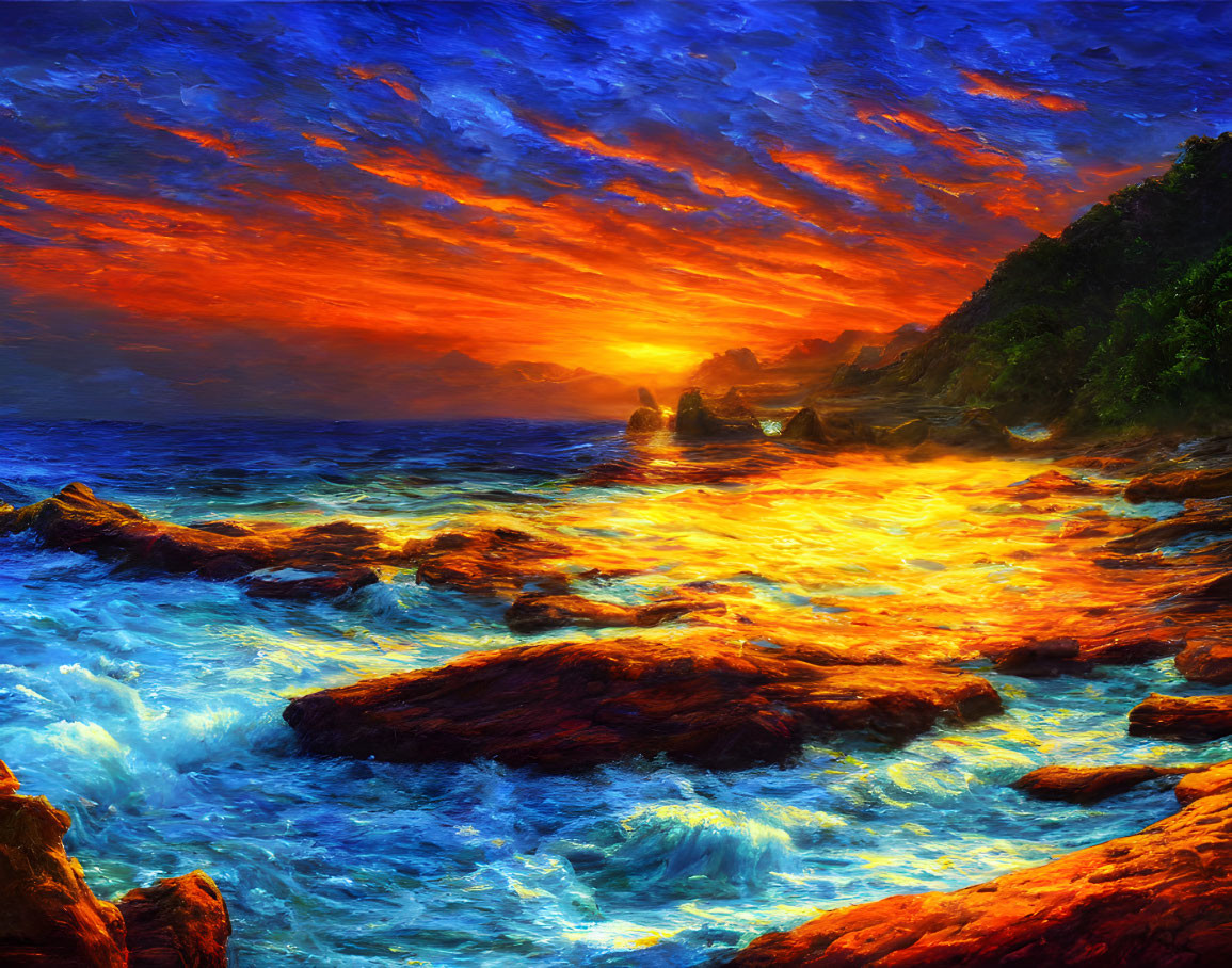 Seashore with Sunset