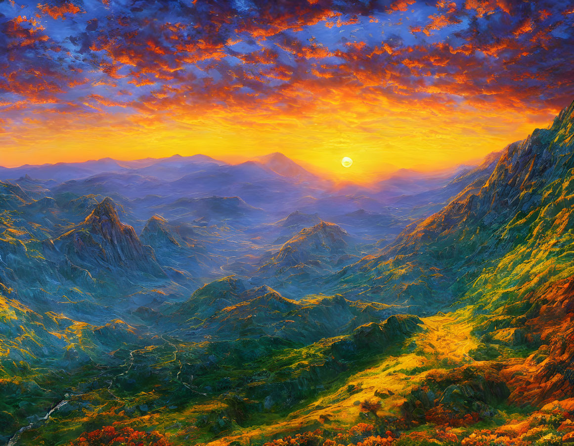 Sunrise over Valley